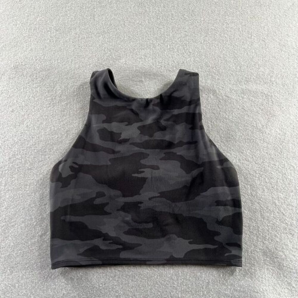 Athleta Sports‎ Bra Size XS A-C High Neck Camo Conscious Crop Tank Cups Longline